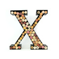 Factory supply home decor wall mounted metal letter M wine cork holder